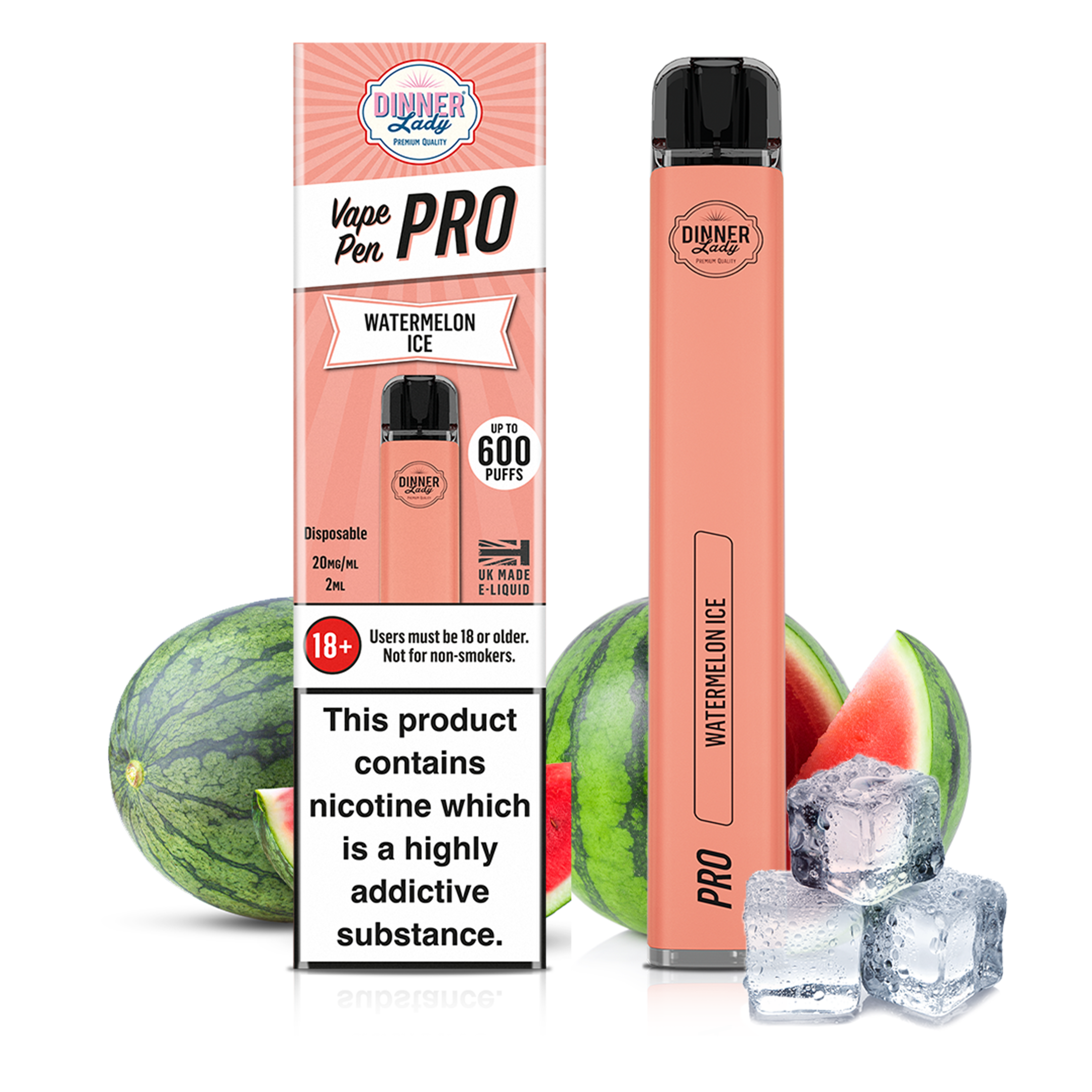 Dinner Lady Watermelon Ice Disposable Vape Pen Pro